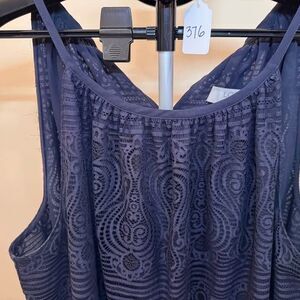 Loft Plus Sleeveless Lace Top Size 16